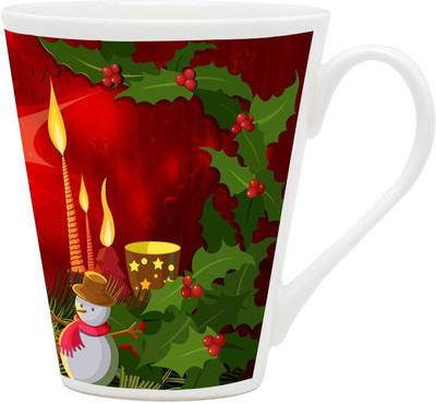 

Homesogood Bright Christmas Candles Ceramic Mug(355 ml)