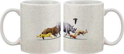 

Artifa Animals Mosaic Porcelain, Ceramic Mug(350 ml), Multicolor
