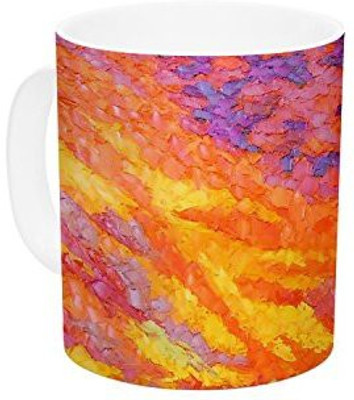 

Kess InHouse InHouse Jeff Ferst View From The Foothills Orange Purple Ceramic Coffee, 11 oz, Multicolor Ceramic Mug(60 ml)