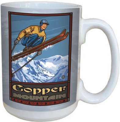 

Tree-Free Greetings Greetings 79359 Copper Mountain Colorado Ski Jump by Paul A. Lanquist Ceramic with Full-Sized Handle, 15-Ounce, Multicolored Ceramic Mug(60 ml), Multicolor