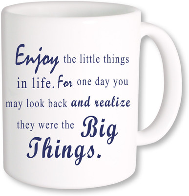 

PhotogiftsIndia Enjoy the little things Ceramic Mug(325 ml), Multicolor