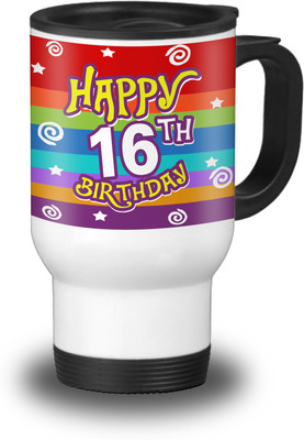 

SKY TRENDS Travel-Mug016 Aluminium Mug(600 ml), White