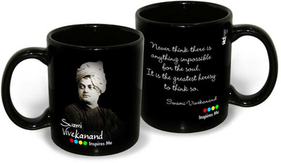 HOT MUGGS IM ? Swami Vivekanand - Nothing Impossible Ceramic Coffee Mug(315 ml)