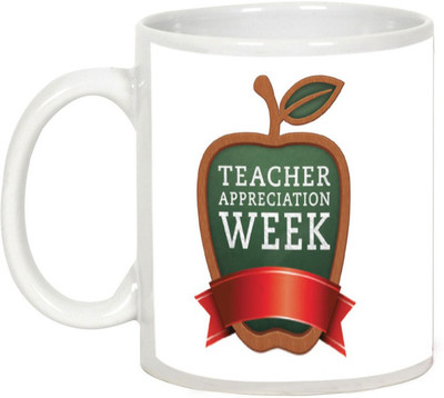 

AllUPrints Teacher Appreciation Week Ceramic Mug(325 ml), White