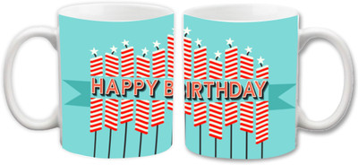 

Empression Happy Birthday WHTA10 Ceramic Mug(325 ml), Multicolor