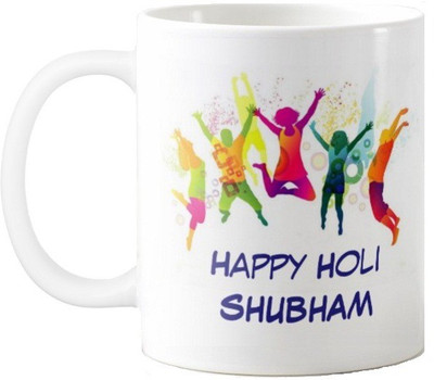 

Exoctic Silver Happy Holi Shubham Series001 Ceramic Mug(330 ml), Multicolor