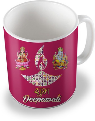 

SKY TRENDS sky trends # D045 diwali gift set Ceramic Mug(325 ml), White