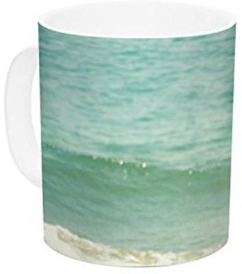 

Kess InHouse InHouse Robin Dickinson Wild Mustang of Carova Horse Ocean Ceramic Coffee, 11 oz, Multicolor Ceramic Mug(60 ml)