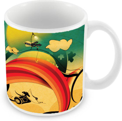 

Sleep Nature's SN-MG-2008 Ceramic Mug(350 ml), Multicolor