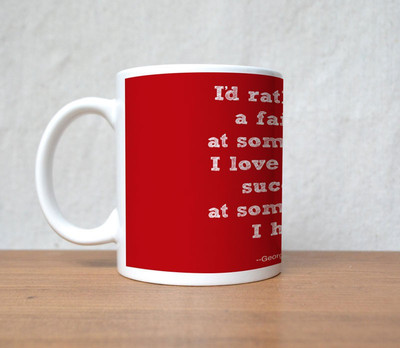 60% OFF on StyBuzz I Love Than A Success Something Hate Porcelain Coffee Mug(300 ml)
