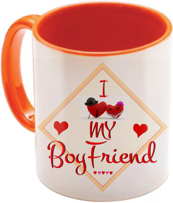 

SKY TRENDS Wonderful & Best Valentine Orange Gift For GirlFriend,Boyfriend,Husband,Wife,Friend Design Cod 048 Ceramic Mug(325 ml)