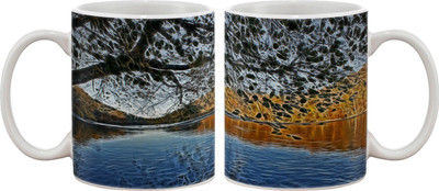 

Artifa Fractal River Design Porcelain, Ceramic Mug(350 ml), Multicolor