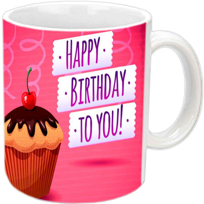 

Raj Laxmi b'day muffin white Ceramic Mug(350 ml)
