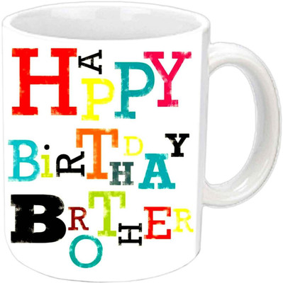 

Raj Laxmi Appy b'day brother white Ceramic Mug(350 ml)