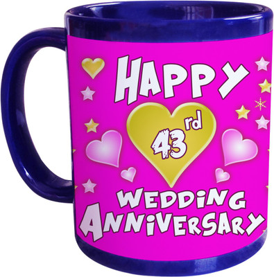 66% OFF on SajawatHomes 43rd Wedding Anniversary Coffee Ceramic Coffee Mug(350 ml) 66% OFF on SajawatHomes 43rd Wedding Anniversary Coffee Ceramic Coffee Mug(350 ml)
