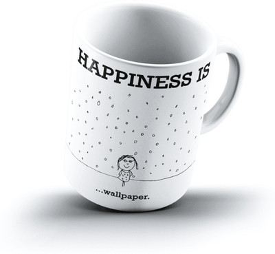 

Ucard Happiness Is1491 Bone China, Ceramic, Porcelain Mug(325 ml)