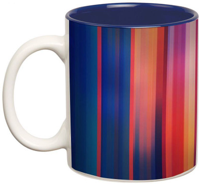 

Prithish Abstract Design 45 Double Color Ceramic Mug(330 ml), Multicolor
