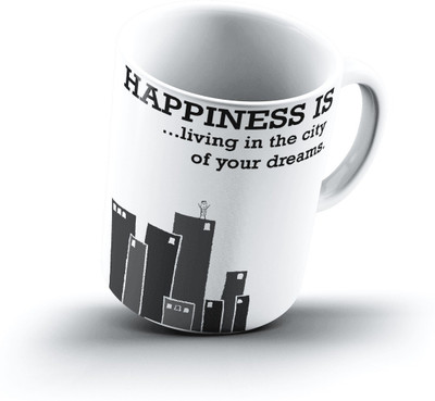 

Ucard Happiness Is1096 Bone China, Ceramic, Porcelain Mug(325 ml)
