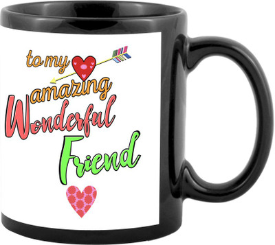 

SKY TRENDS World's Best Gifts For Valentine Girlfriend Boyfriend Friend Husband Wife Anniversary & Birthday Design Code 059 Ceramic Mug(325 ml), Black