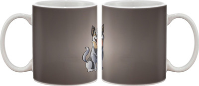 

Artifa Dog Cartoon Porcelain, Ceramic Mug(350 ml), Multicolor