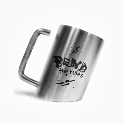 Hot Muggs Inclined - Bend the Rules Stainless Steel Mug(350 ml)
