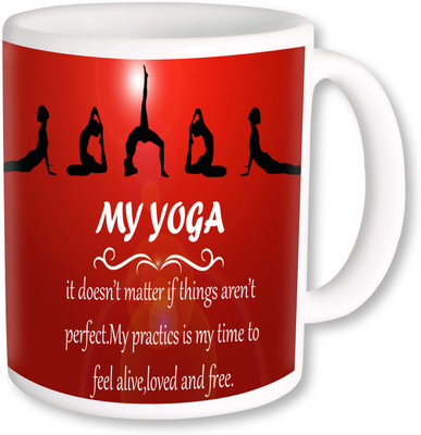 

PhotogiftsIndia Yoga Coffee 012 Ceramic Mug(325 ml), Multicolor