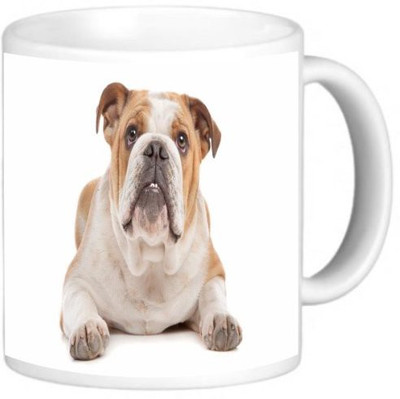 Rikki Knight LLC Knight Ceramic Coffee, English Bulldog Design Ceramic Mug(60 ml), Multicolor