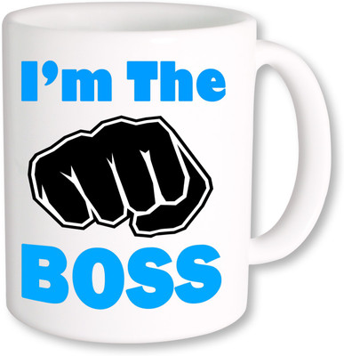 

PhotogiftsIndia I am The Boss_02 Ceramic Mug(325 ml), Multicolor