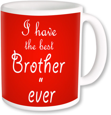 

PhotogiftsIndia Best Brother Ever 015 Coffee Ceramic Mug(350 ml), Multicolor