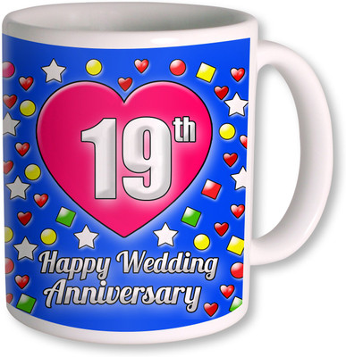 

PhotogiftsIndia Gifts For 19th Wedding Anniversary Coffee Ceramic Mug(350 ml), White