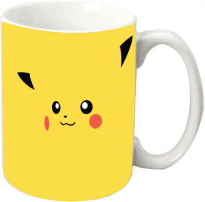 

Maison N Mode Cartoon Eye yellow Coffee Ceramic Mug(330 ml), Multicolor