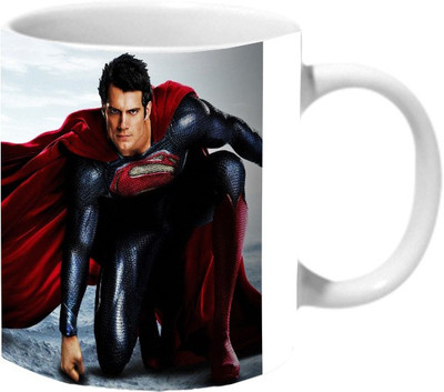 

Mooch Wale Super Man About To Fly Ceramic Mug(325 ml), Multicolor