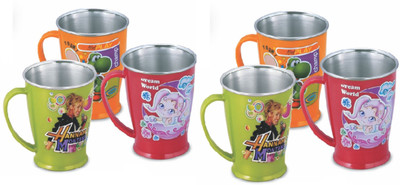 

Prideware Wetalkent Tea Plastic Mug(100 ml, Pack of 6), Green;orange;red
