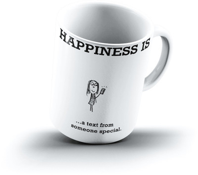 

Ucard Happiness Is2143 Bone China, Ceramic, Porcelain Mug(325 ml)