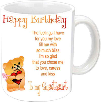 

Raj Laxmi loving teddy lovers b'day white mug Ceramic Mug(350 ml)