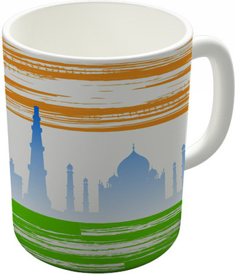 

Shaildha Republic-008 Ceramic Mug(350 ml), Multicolor