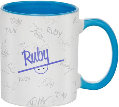 

SKY TRENDS Ruby Birthday Gift Coffee 350 ML Ceramic Mug(350 ml), Multicolor