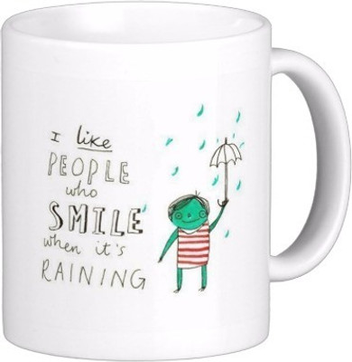 

Exoctic Silver Monsoon Rain : Quotes X003 Ceramic Mug(300 ml), Multicolor