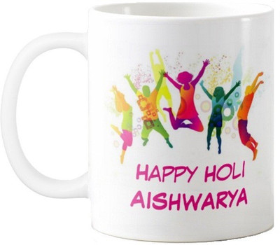 

Exoctic Silver Happy Holi Aishwarya Series001 Ceramic Mug(330 ml), Multicolor