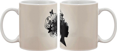 

Artifa Floral Hairstyle Porcelain, Ceramic Mug(350 ml), Multicolor