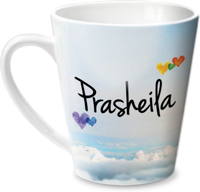 

Hot Muggs Simply Love You Prasheila Conical Ceramic Mug(350 ml)