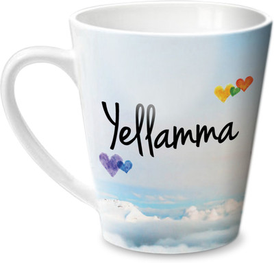 

Hot Muggs Simply Love You Yellamma Conical Ceramic Mug(350 ml)