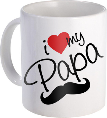 

SKY TRENDS Gift For Dad On Father's Day White Coffee 350 ML Ceramic Mug(350 ml), Multicolor