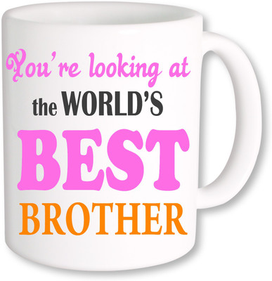 

PhotogiftsIndia World Best Brother 1 Ceramic Mug(325 ml), Multicolor
