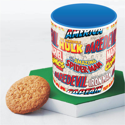 

Marvel Comics all logos Officially Licensed Ceramic Mug(350 ml), Multicolor