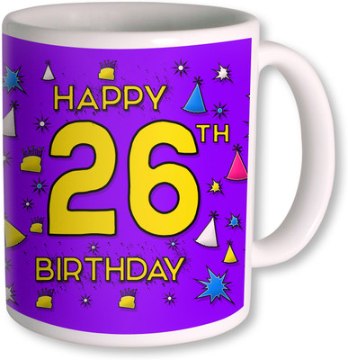 

PhotogiftsIndia 26th Happy Birthday Coffee Ceramic Mug(350 ml), White