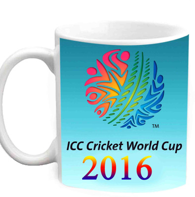 

Raj Laxmi ICC Cricket World Cup 2016 White Ceramic Mug(350 ml)