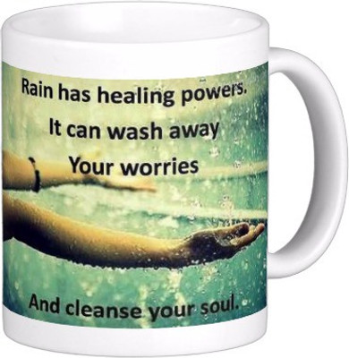 

Exoctic Silver Monsoon Rain : Quotes X025 Ceramic Mug(300 ml), Multicolor