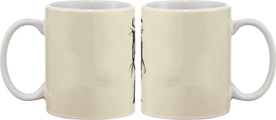 

Artifa Alien Artistic Porcelain, Ceramic Mug(350 ml), Multicolor