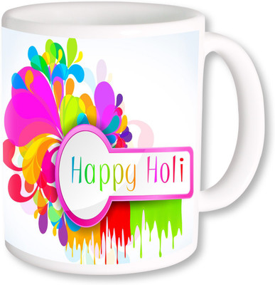

A Plus happy holi 06.jpg Ceramic Mug(250 ml), Multicolor